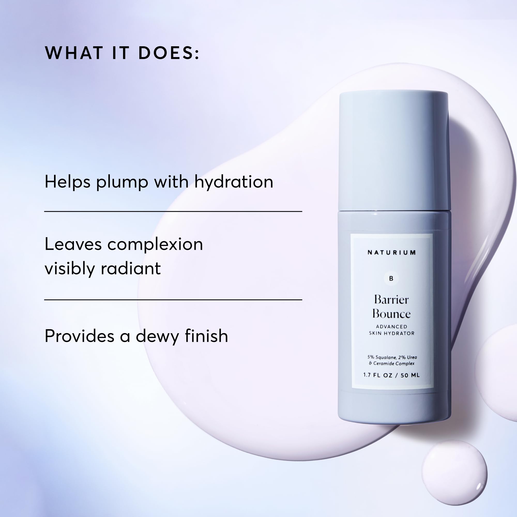 Naturium ingredient focus with squalane and urea for moisture boost