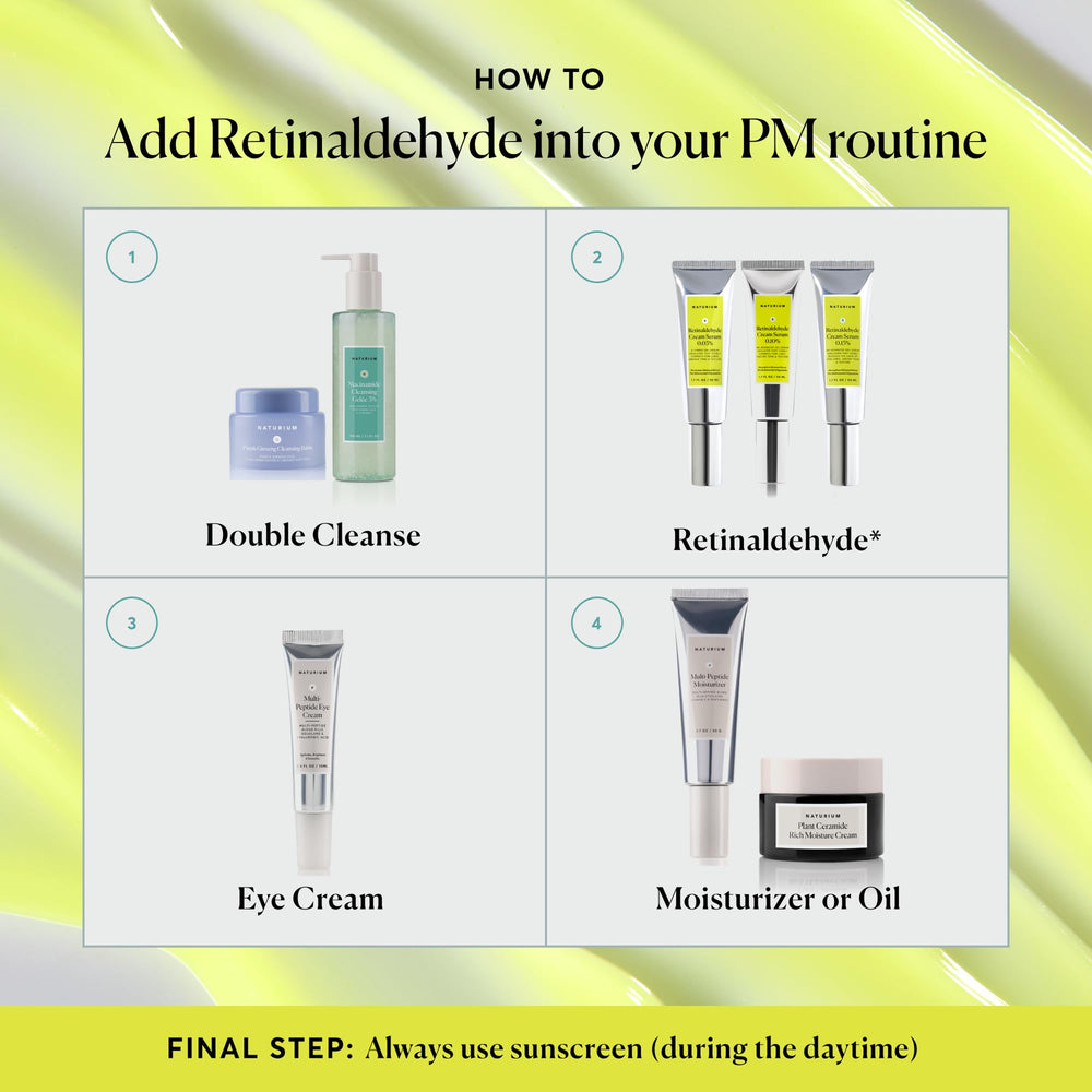 Naturium applied during nighttime routine illustrating easy absorption