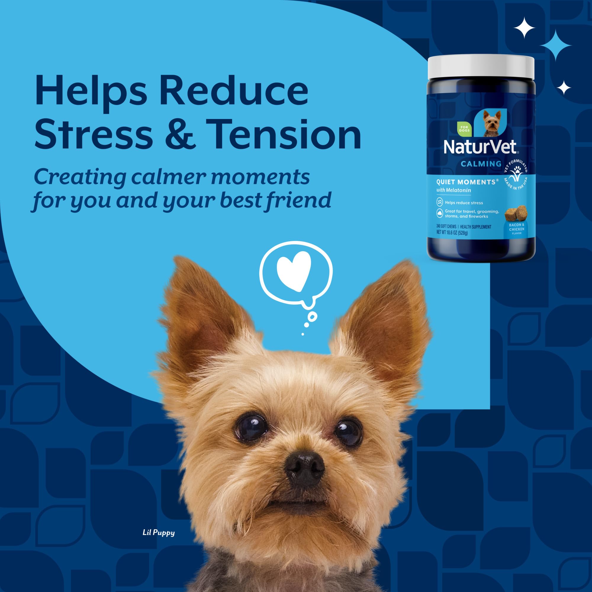 NaturVet chew split to show interior and portioning benefit