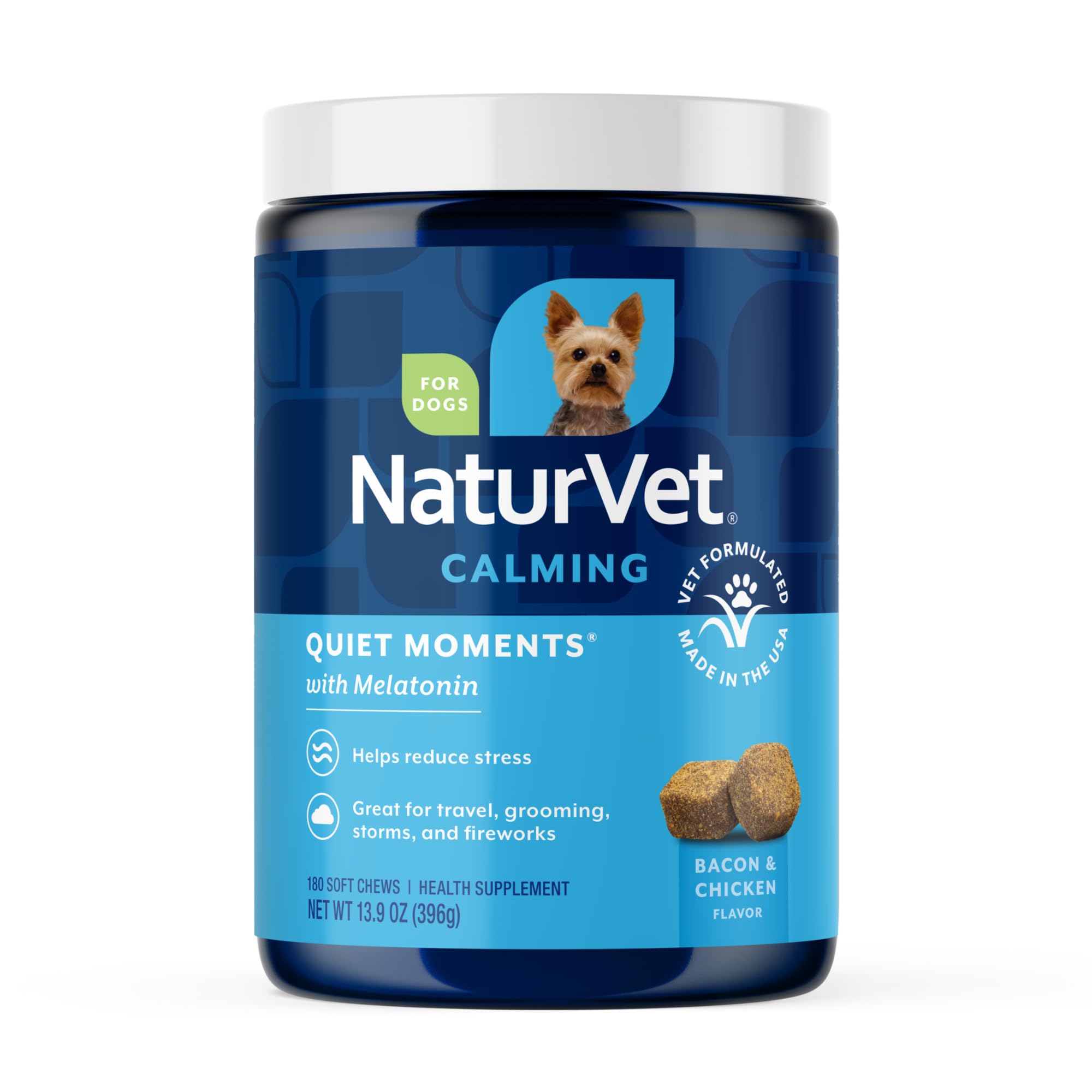 NaturVet jar front label showing product name and benefits for quick recognition