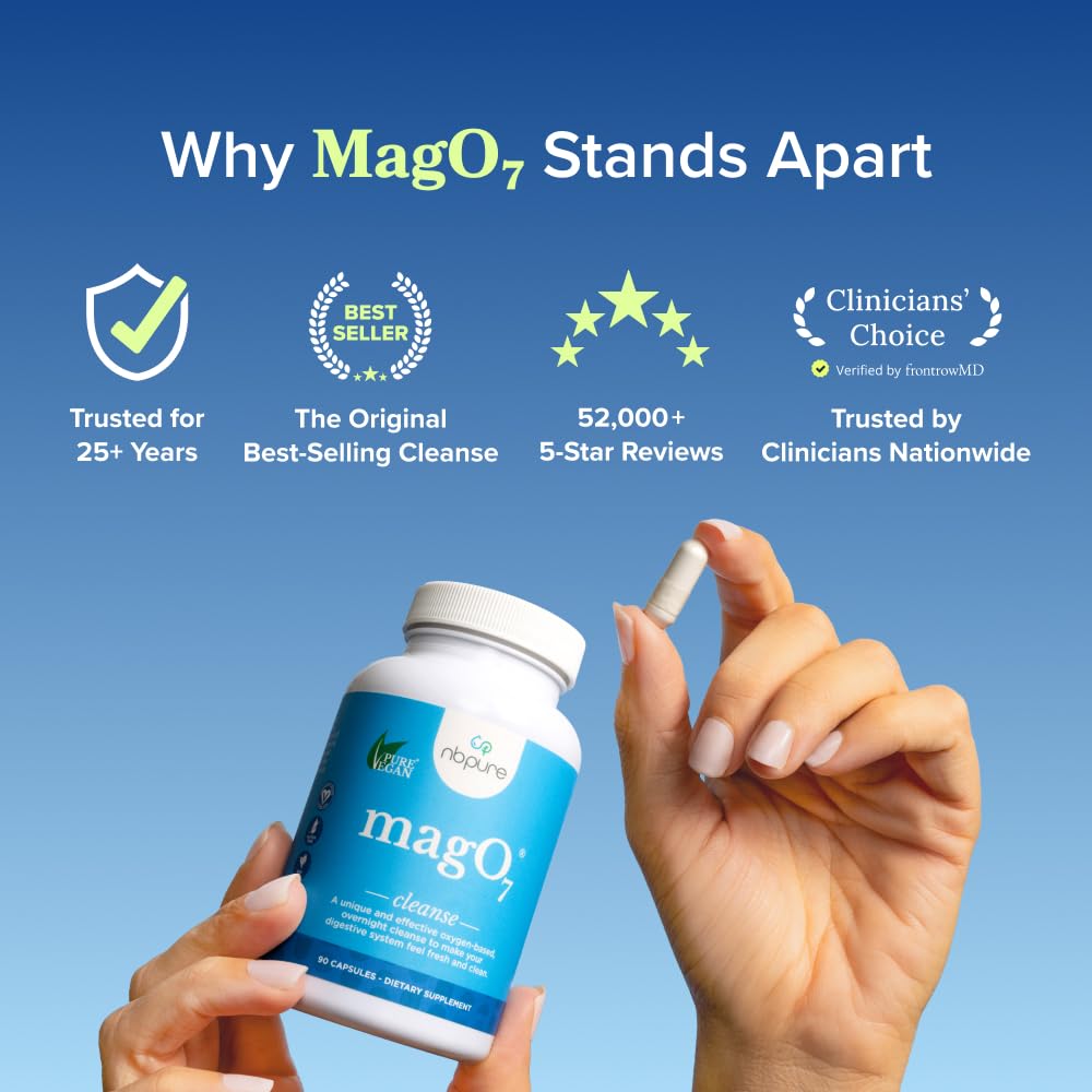 nbpure MagO7 open bottle with capsules visible for supply clarity
