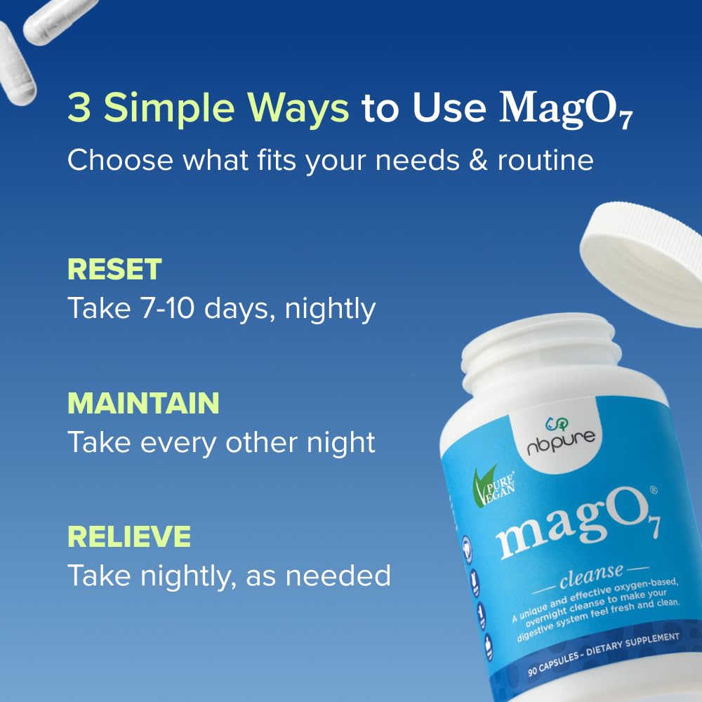 nbpure MagO7 beside a ruler showing capsule scale for accurate dosing