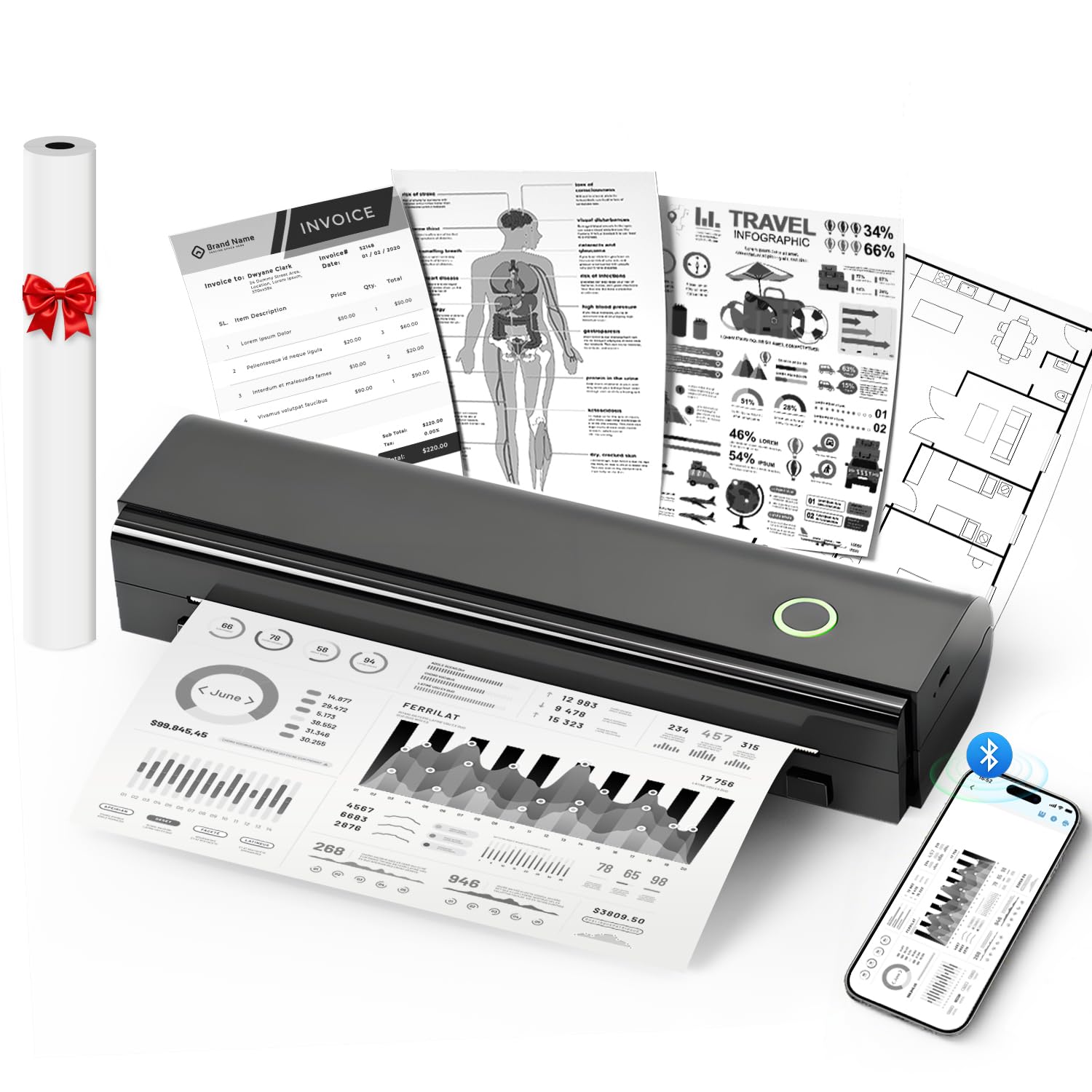 NDYIN N80 front view showing compact design and portability benefit