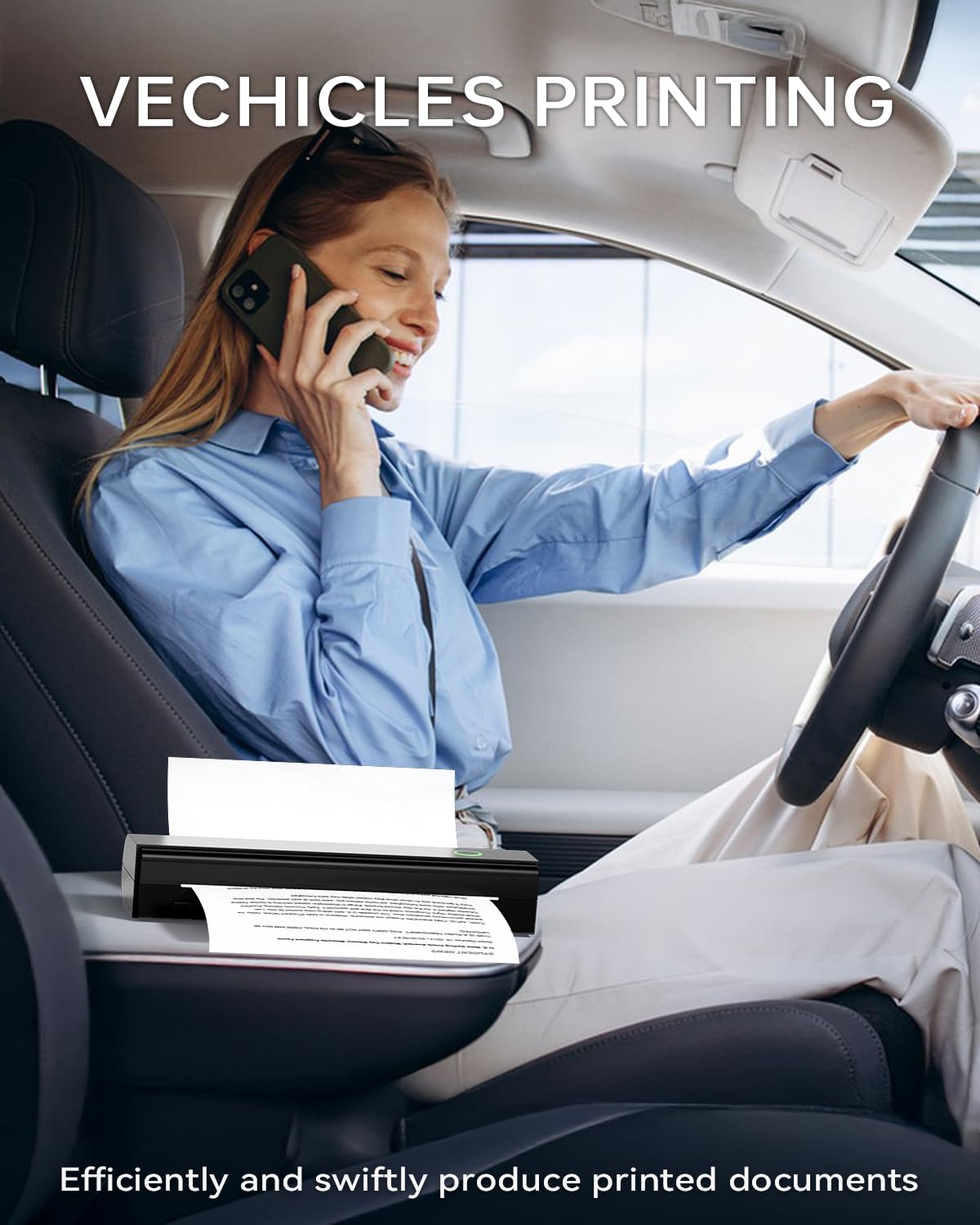 NDYIN N80 USB-C cable connected highlighting wired computer printing option