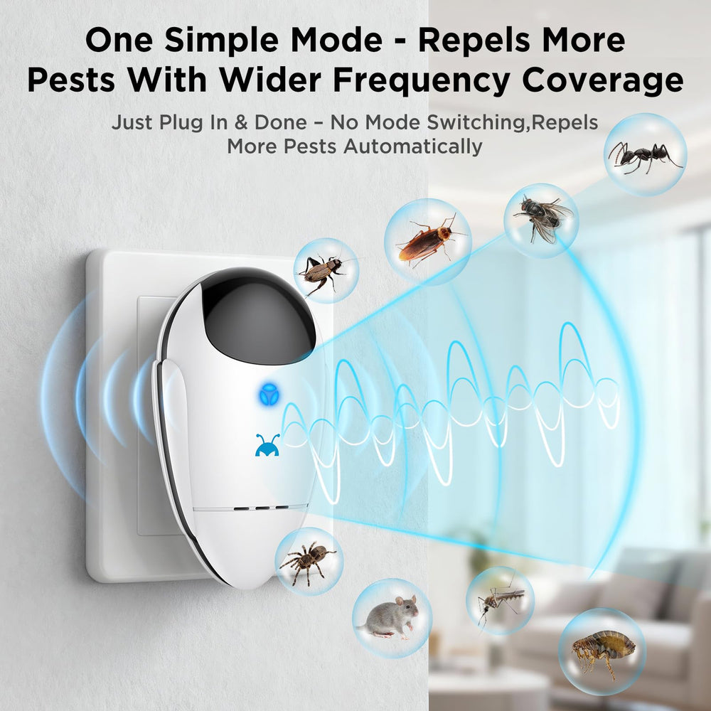 Neatmaster unit placed on wall in living room demonstrating open-area coverage
