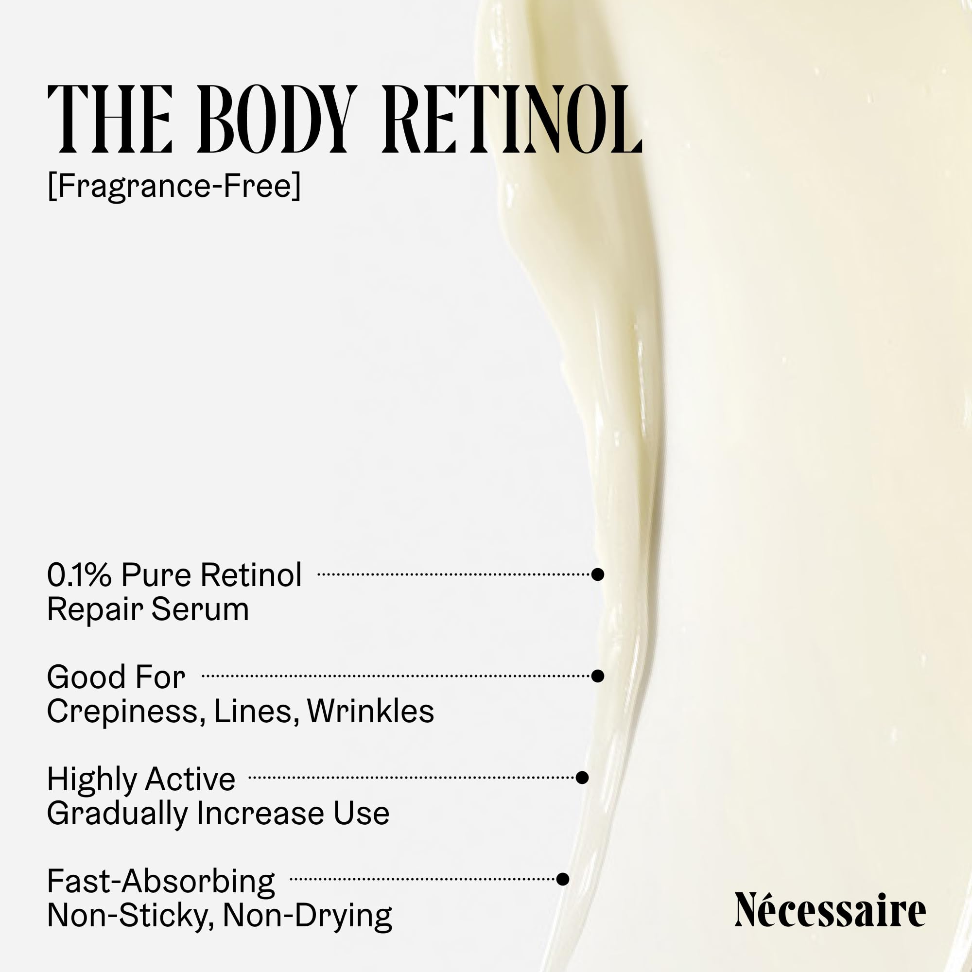 Nécessaire pump top close-up highlighting easy, controlled dispensing