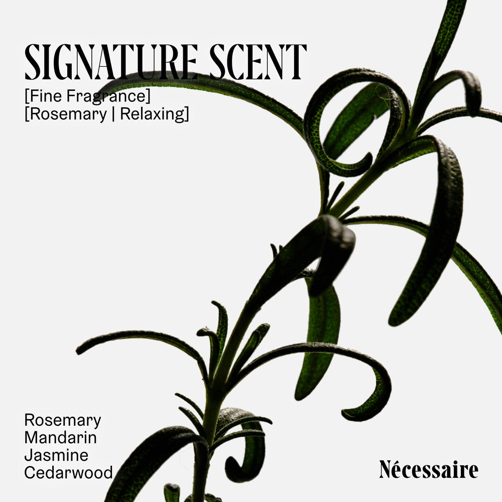 Nécessaire rosemary oil visual emphasizing botanical strengthening benefit