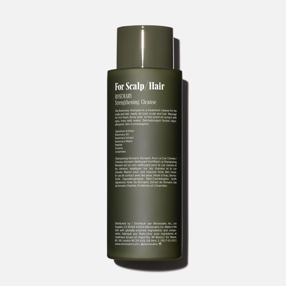 Nécessaire bottle dispensing shampoo foam for easy application benefit