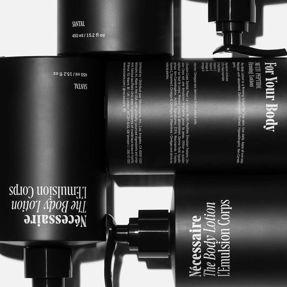 Nécessaire recycled-packaging detail emphasizing sustainable materials and quality