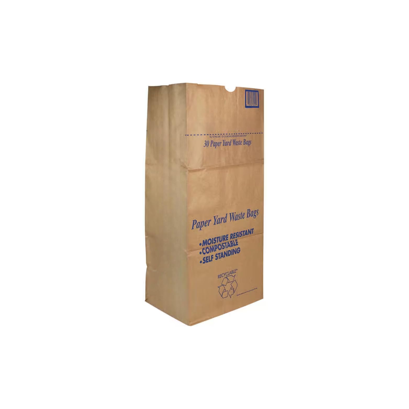 Necessia bag beside a tape measure showing 30 gallon size