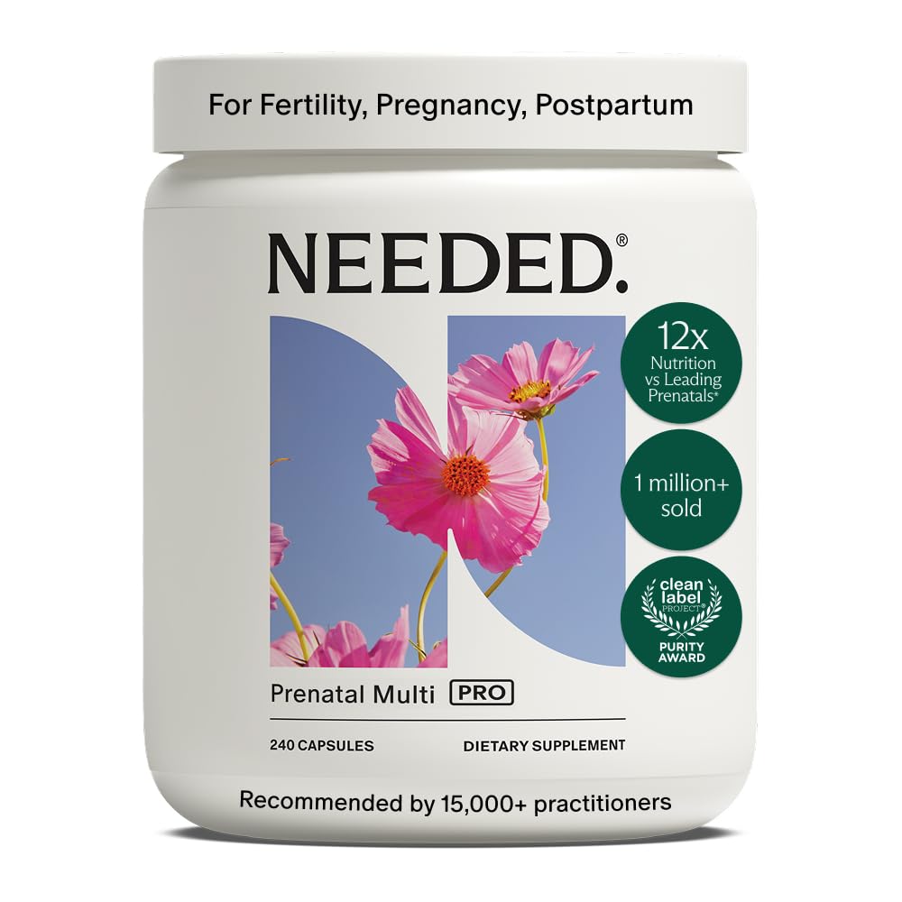 Needed bottle front view showing label and benefits