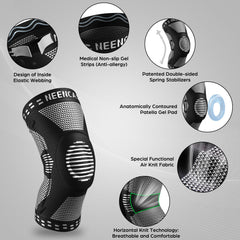 NEENCA patella gel pad closeup highlighting centered kneecap support