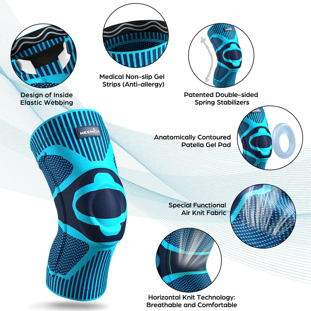 NEENCA close-up of patella gel pad providing cushioned kneecap support