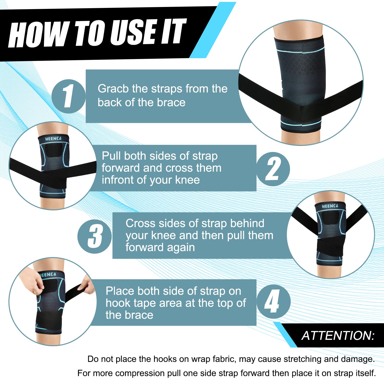NEENCA brace worn while running offering support and comfort during activity