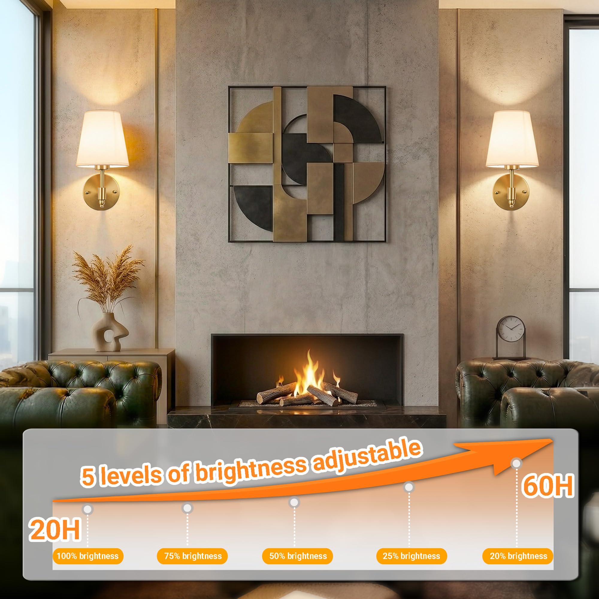 Nekhung sconces in bedroom creating cozy ambient light for reading