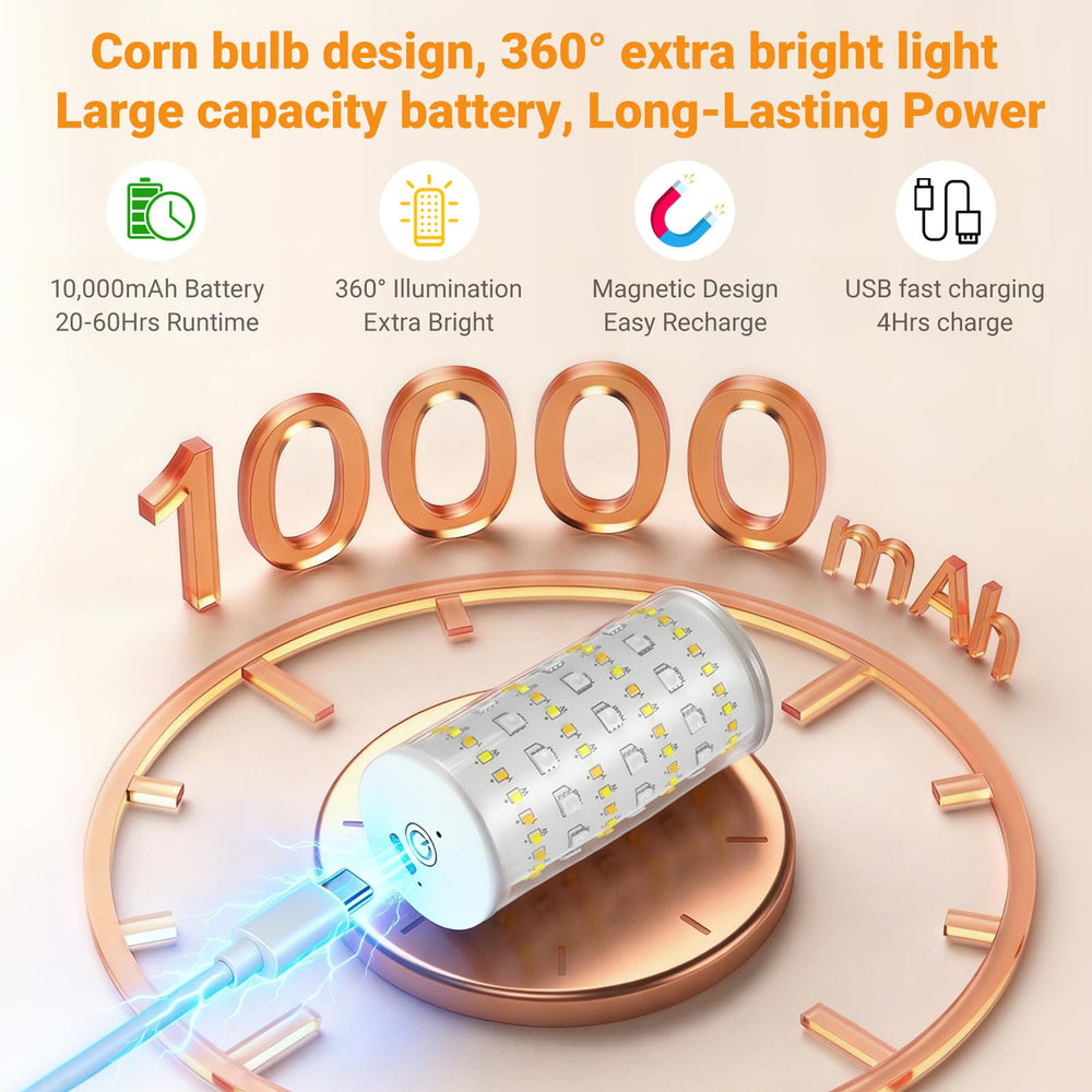 Nekhung rechargeable bulb plugged into USB for fast recharging convenience