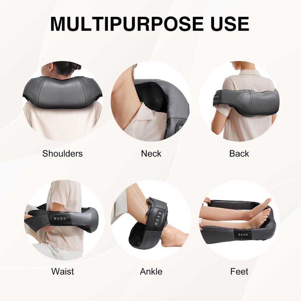 Nekteck in use on neck and shoulders showing targeted relief during daily use