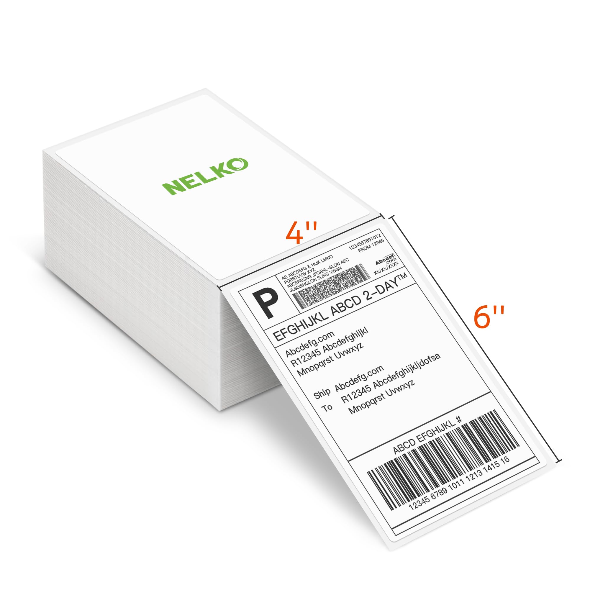 Nelko label applied on cardboard box demonstrating secure adhesion during transit