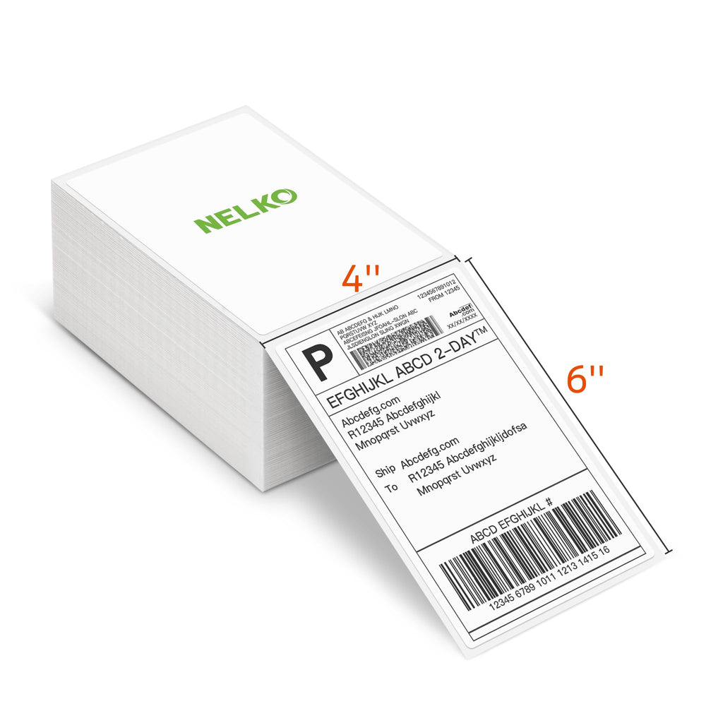 Nelko label applied on cardboard box demonstrating secure adhesion during transit