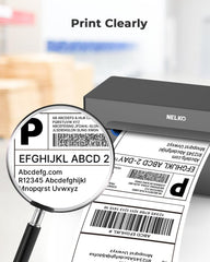 Nelko close-up of label texture showing smooth thermal surface for sharp printing