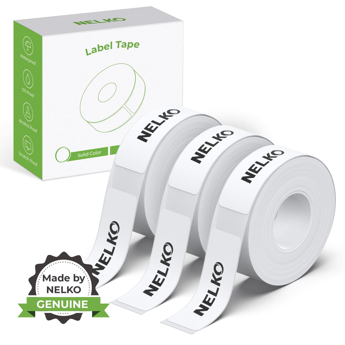 Nelko front packaging showing three rolls and branding, clear product identification benefit