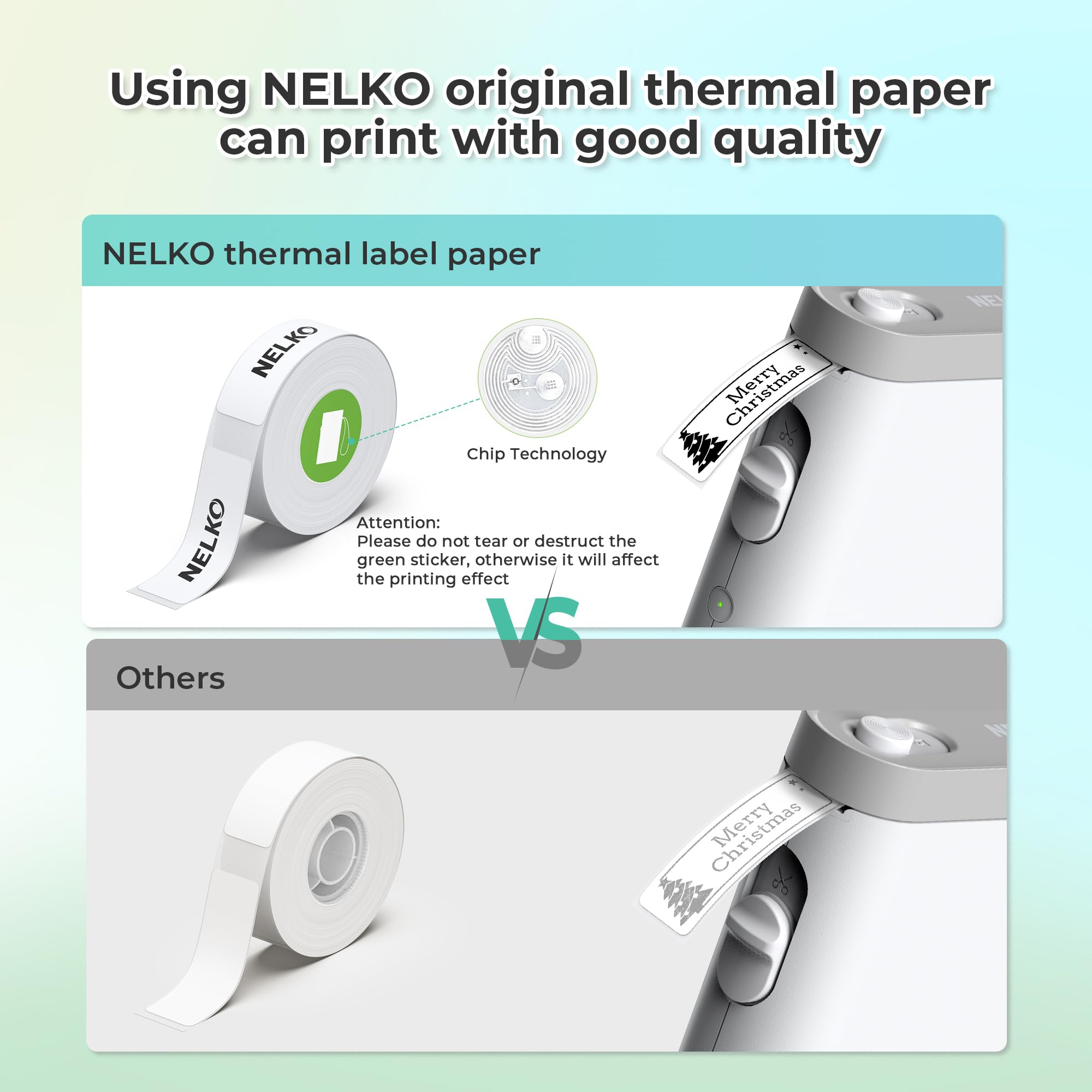 Nelko P21 applied labels on storage bins showing tidy, durable organizational benefit