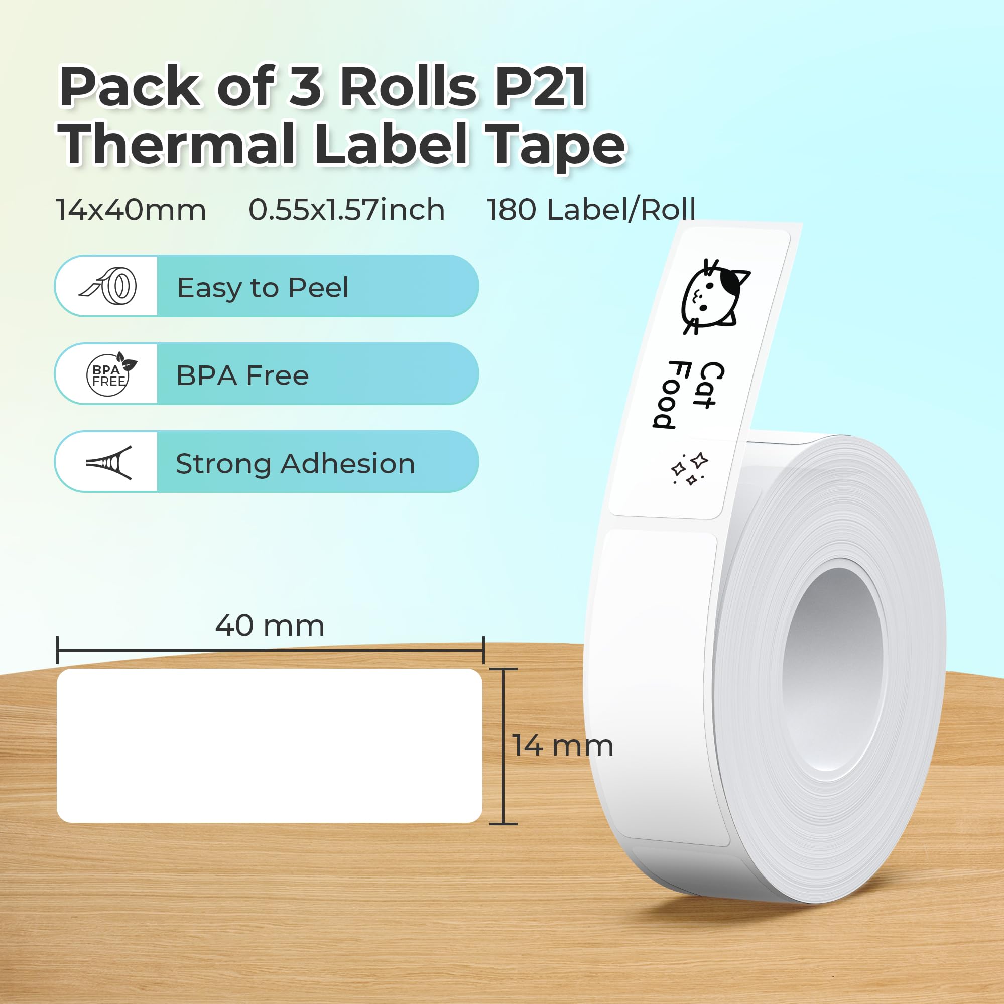 Nelko close-up of roll texture showing label material durability and tear resistance benefit