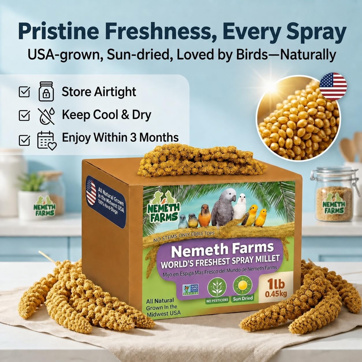 Product label with Nemeth Farms Non-GMO Project Butterfly verification for ingredient trust