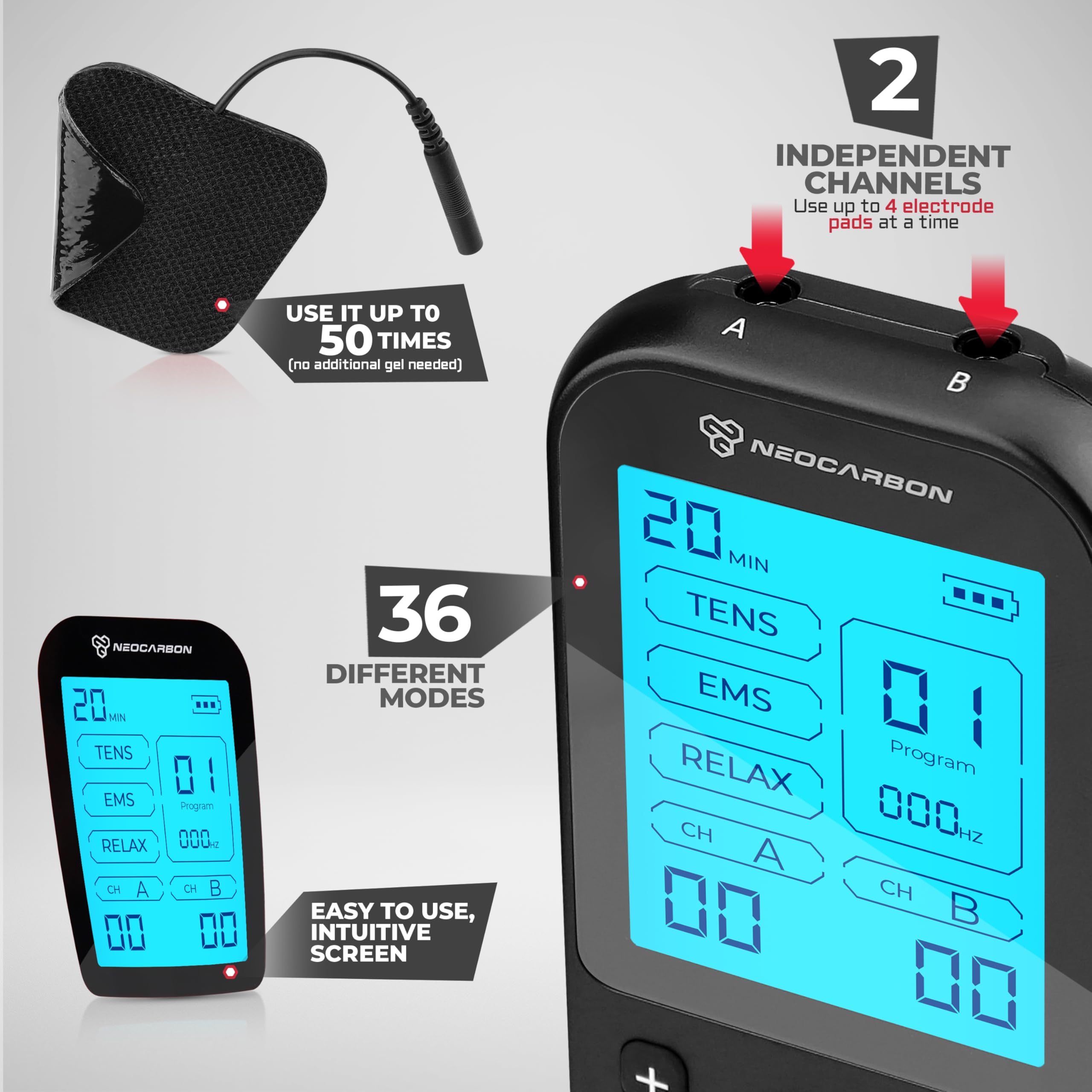 Neocarbon inside travel case organized for protection and convenience