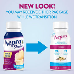 Nepro highlighting 19g protein per bottle to support dialysis nutrition needs
