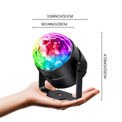 NEQUARE LED projection on wall demonstrating multicolor patterns that enhance party energy