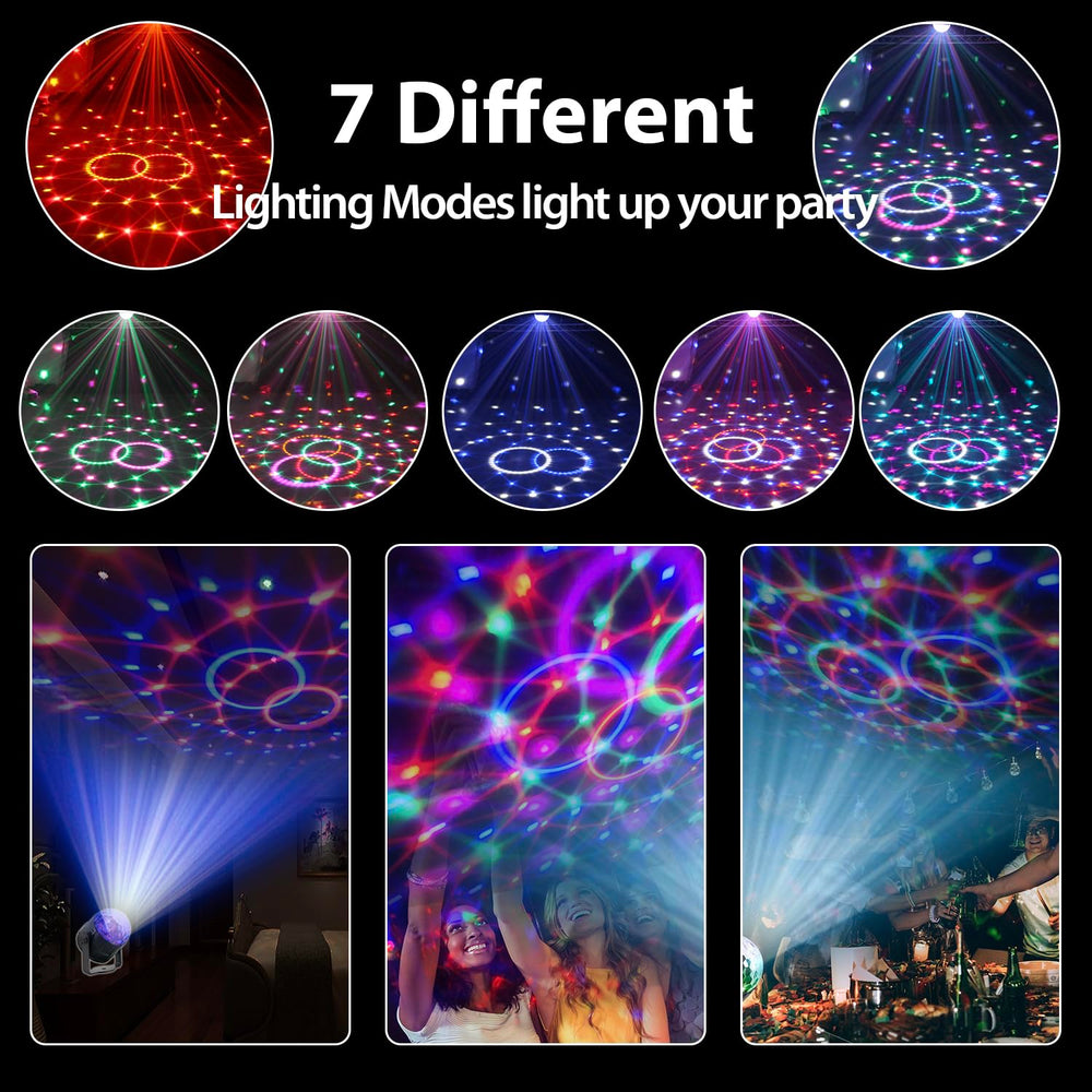 NEQUARE ceiling-mounted disco light in living room creating overhead effects to fill a room