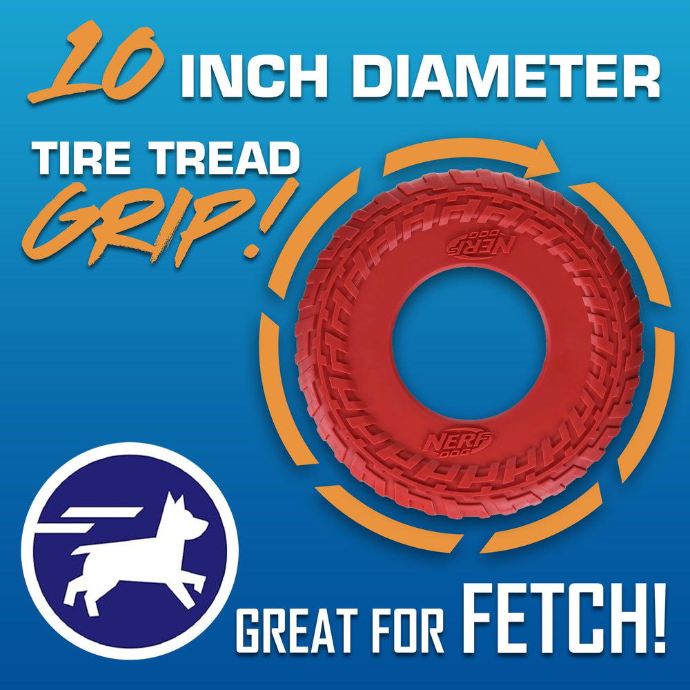 Nerf Dog close-up of tire texture demonstrating durable, soft-edge benefit