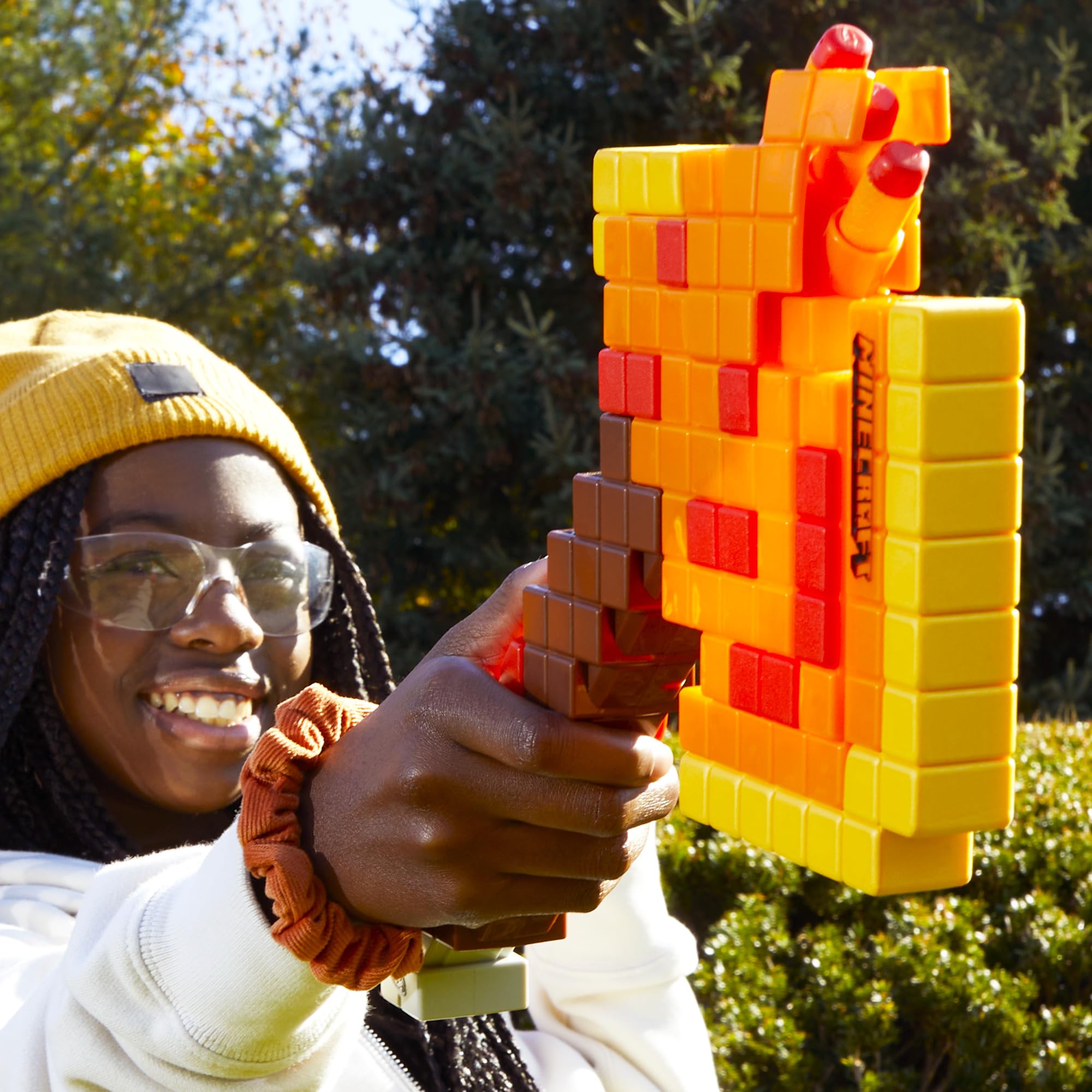 NERF Firebrand open dart storage compartment holding extra darts for fast reload during battles
