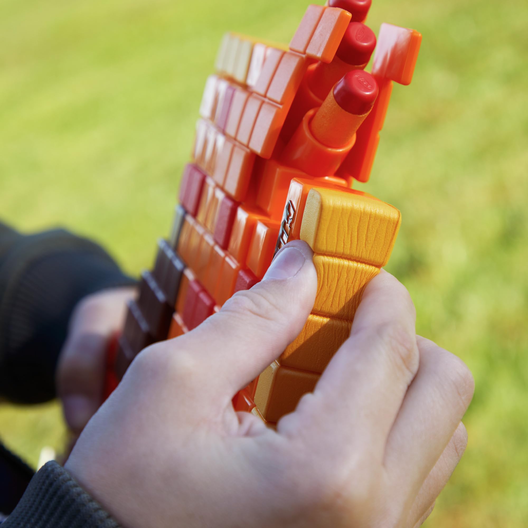 NERF Firebrand side profile highlighting three-dart capacity and overall blaster silhouette