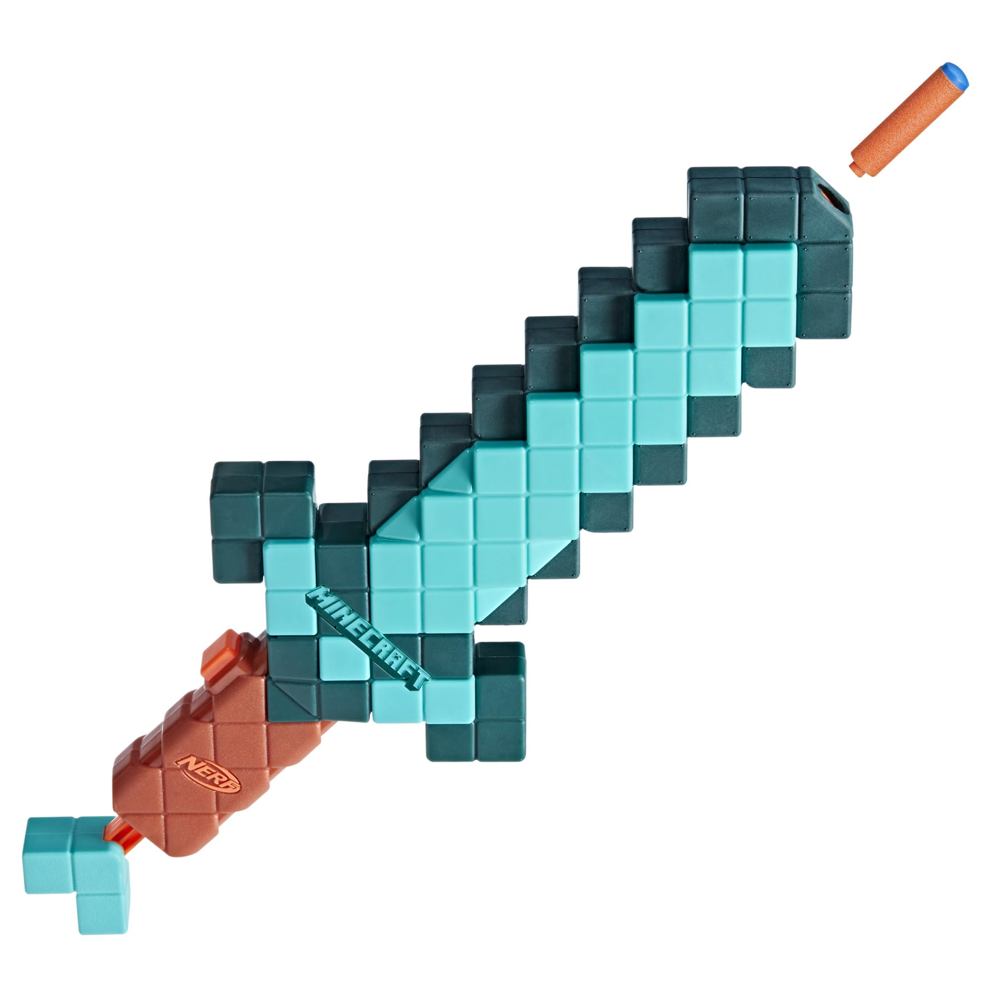 Nerf Minecraft branding and label shot confirming official licensed product