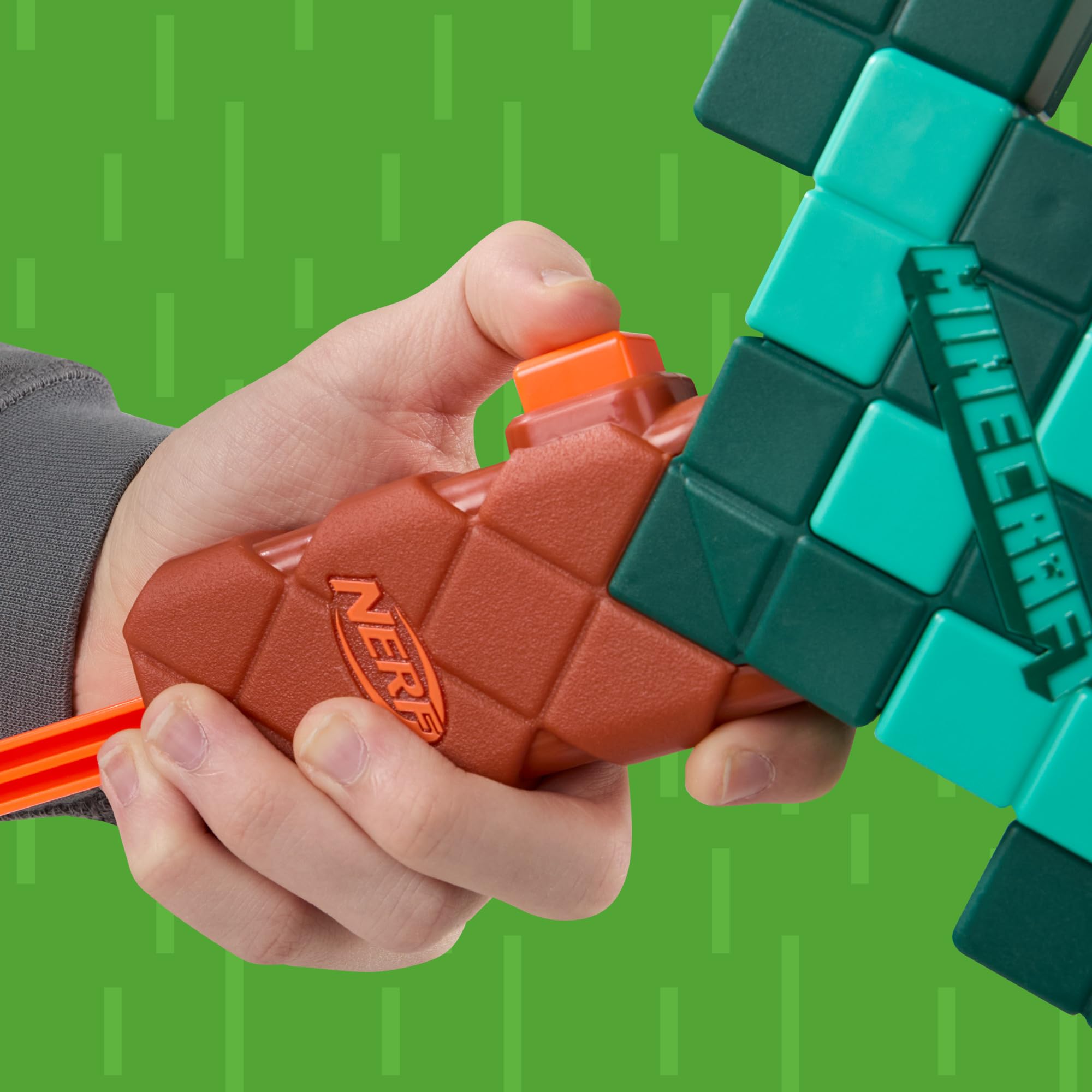 Nerf Minecraft dart chamber open with one-dart capacity visible for quick loading