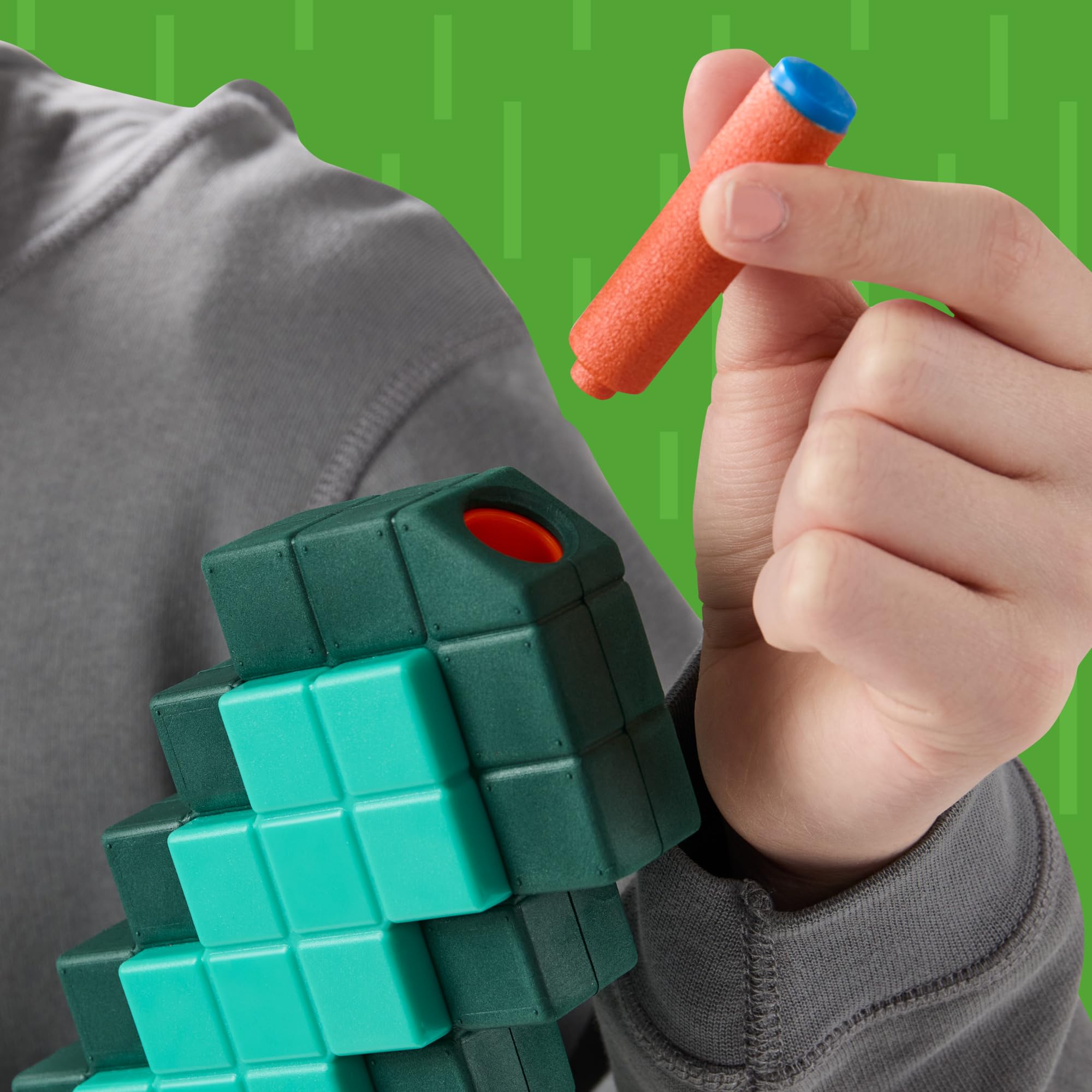 Nerf Minecraft close-up of foam edge for safer role-play