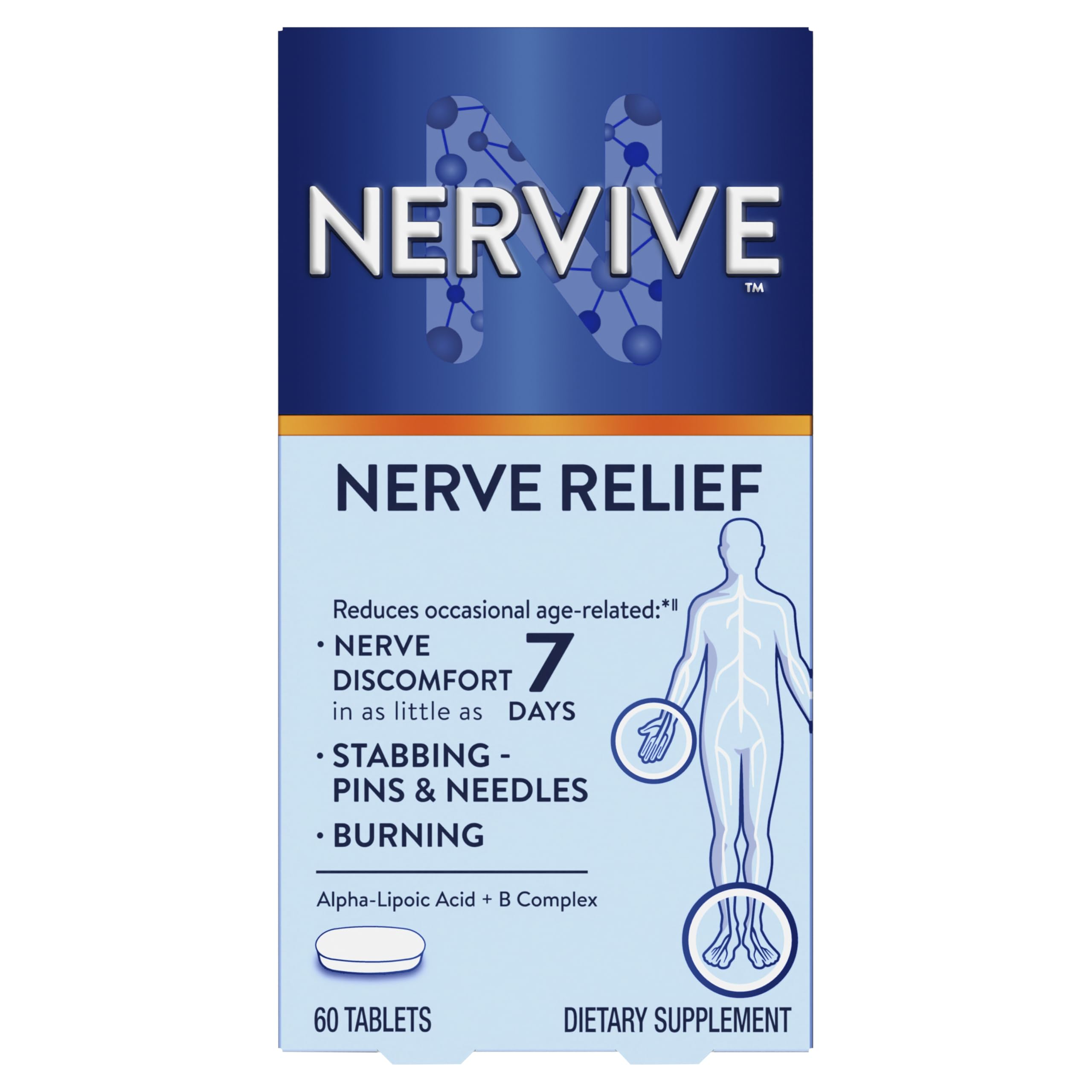 Nervive front packaging showing product and benefit