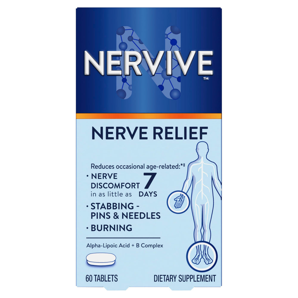 Nervive front packaging showing product and benefit