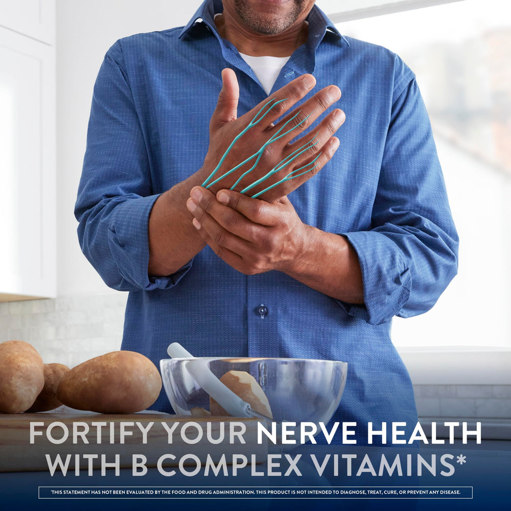 Nervive tablet beside turmeric and ginger emphasizing botanical support