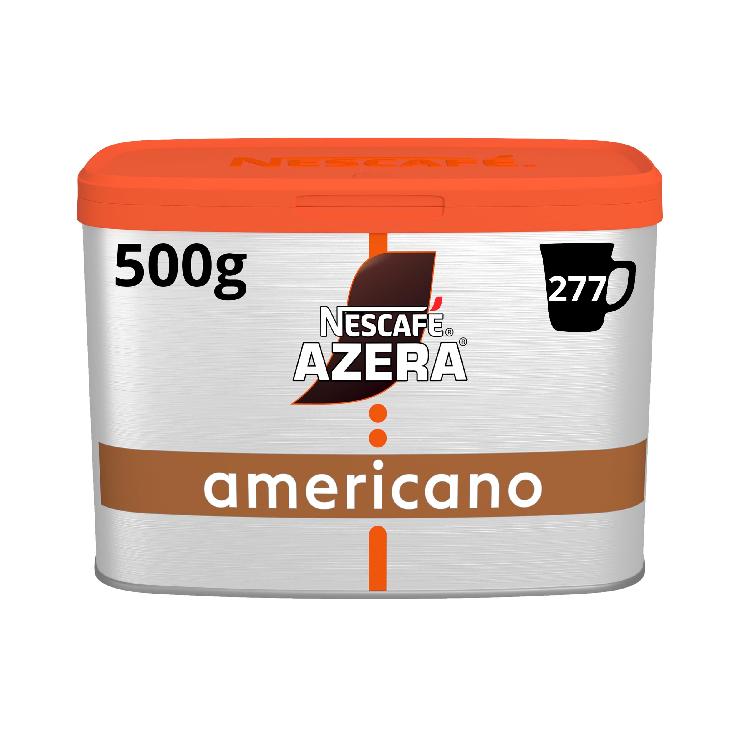 Nescafe Azera 500g tin front view showing label and packaging benefit