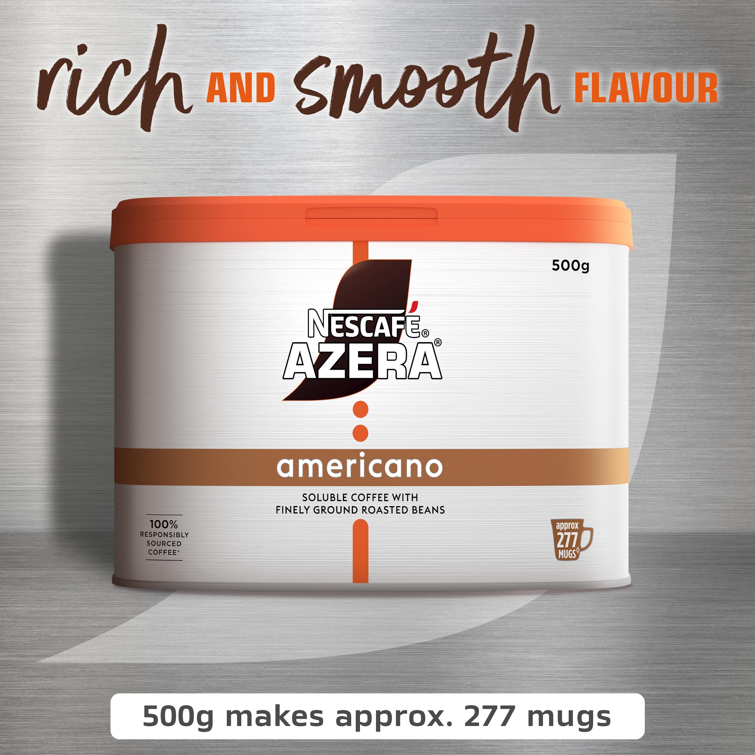 Nescafe Azera open tin with scoop showing resealable lid convenience