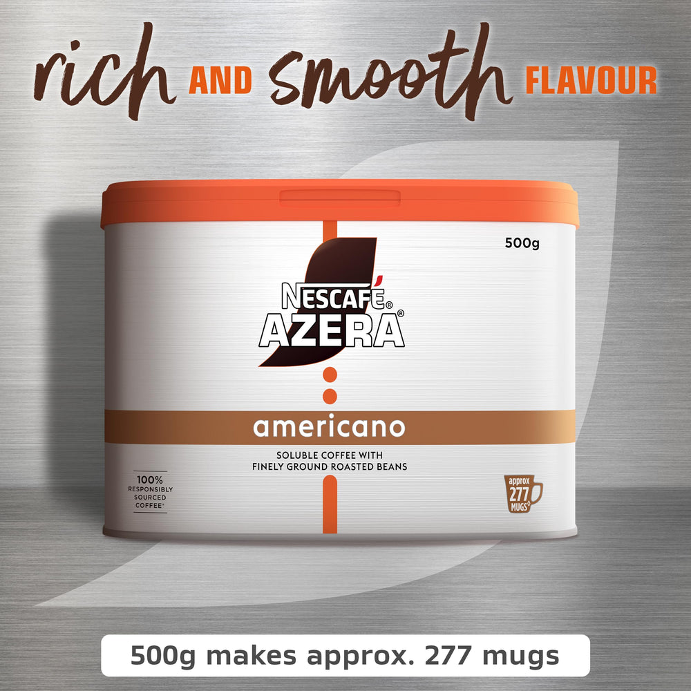 Nescafe Azera open tin with scoop showing resealable lid convenience
