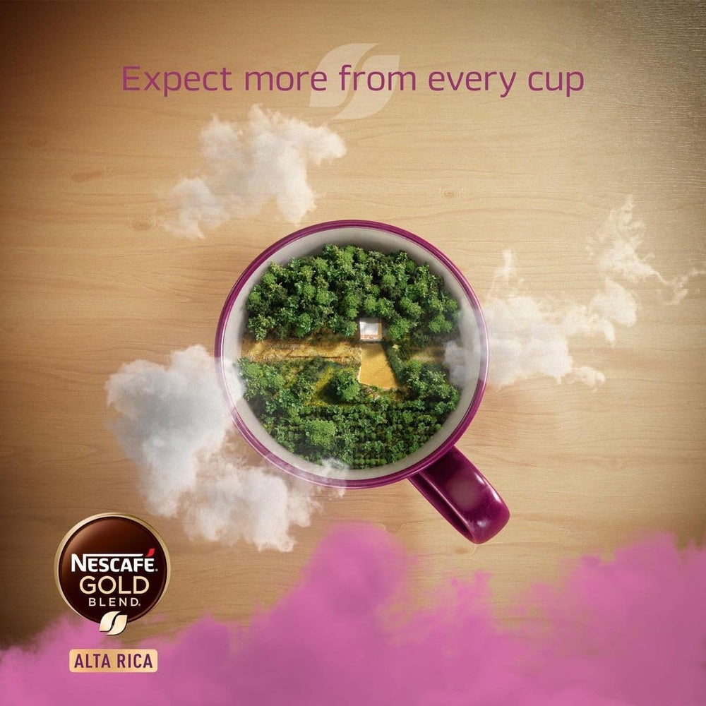 Nescafe jar beside measuring spoon illustrating portion control benefit