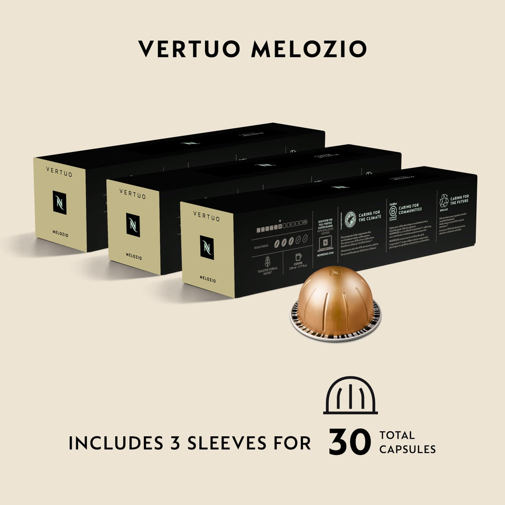 Nespresso Melozio being poured into a cup held in hand for easy serving