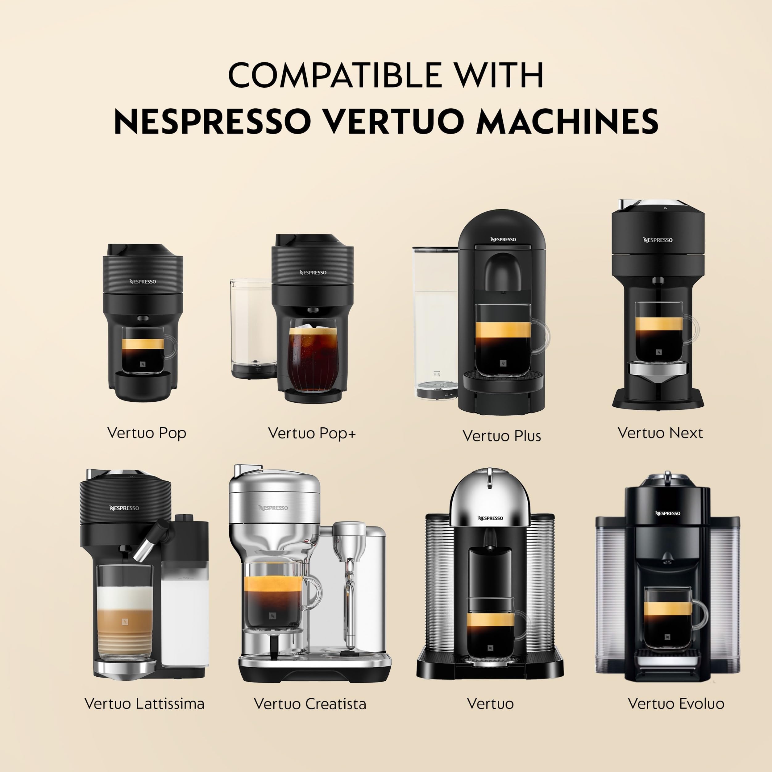 Nespresso Vertuo Double Espresso Chiaro served in a double espresso cup for fuller taste