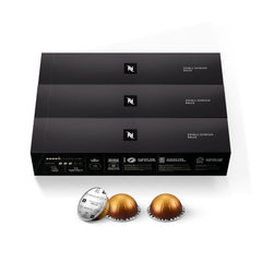 Nespresso Vertuo capsule close-up highlighting Dolce capsule design and recyclable aluminum benefit