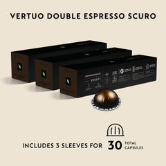 Nespresso Vertuo coffee grounds close-up revealing dark roast texture and depth