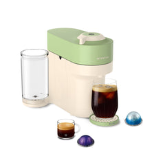 Nespresso Vertuo Pop+ front view showing compact design and quick-access benefits